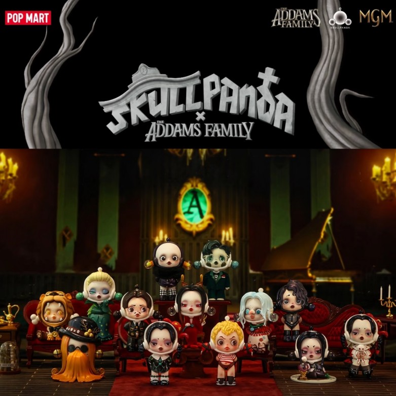 Model Kit Anime Girl - POP MART SKULLPANDA serie familiar Addams