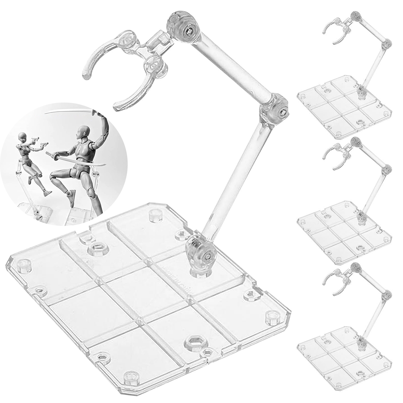 Model Kit Eva - Soporte de figura de acción transparente,
