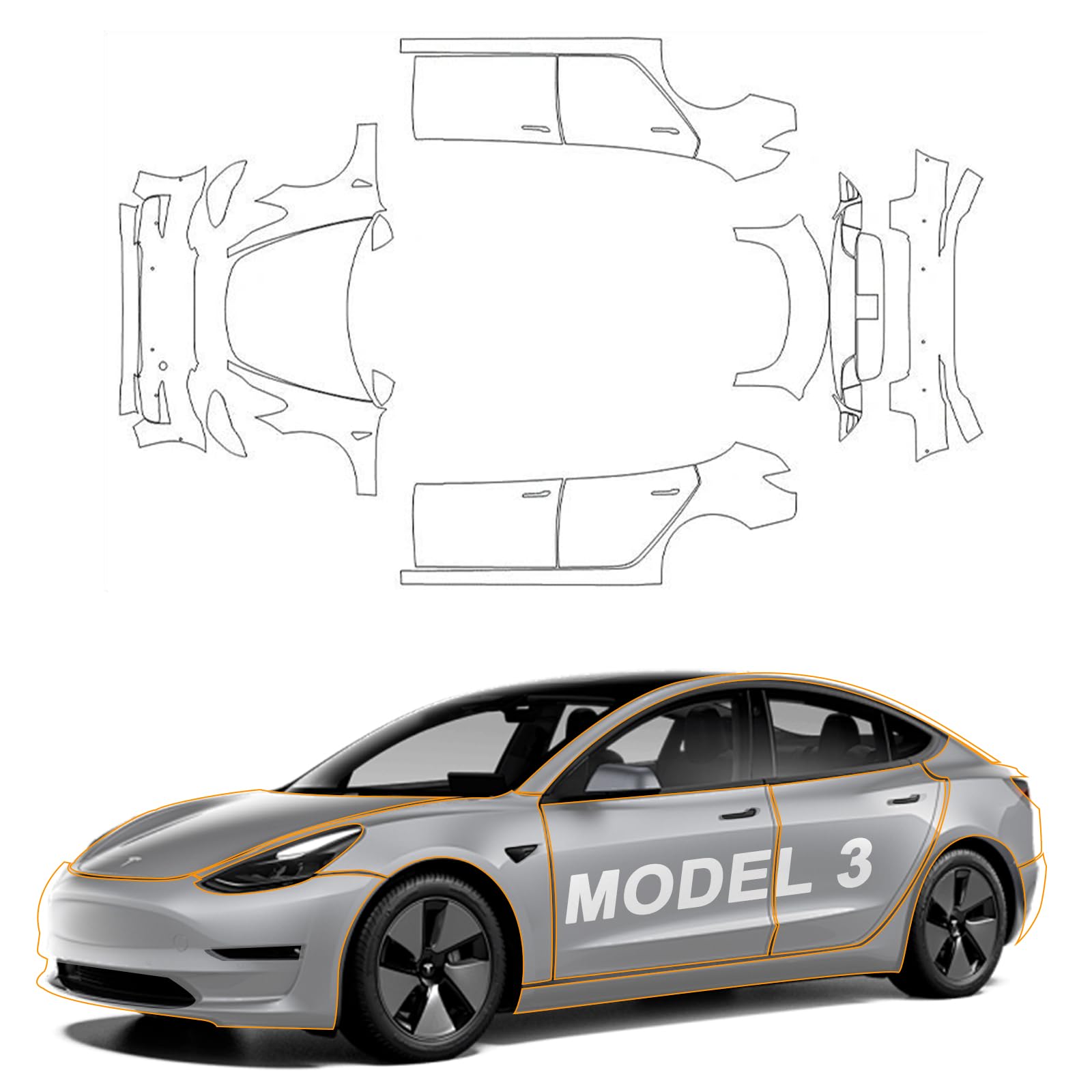 Para Tesla Model 3 2017-2023 K - Paint Model Kit reseña y precio
