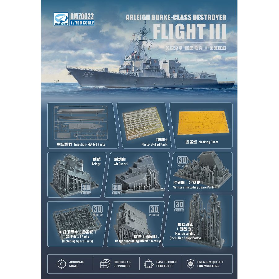 DM70022 DREAM 1/700 Kit de mod - Model Kit Yacht reseña y precio